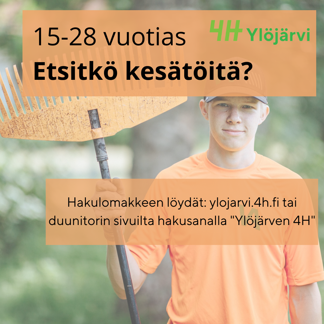 Kesätyöt 15-28 Vuotiaille - Ylöjärven 4H-yhdistys Ry